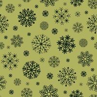 Seamless pattern with snowflakes background in winter vector