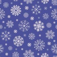 Seamless pattern with snowflakes background in winter vector