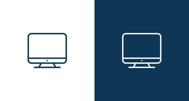 Monitor icon for web and mobile vector