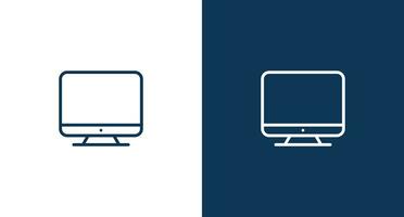 Monitor icon for web and mobile vector