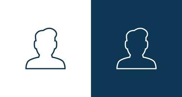 Man outline icon for web and mobile vector