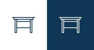 Table icon for web and mobile vector