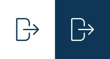Web login exit icon for web and mobile vector