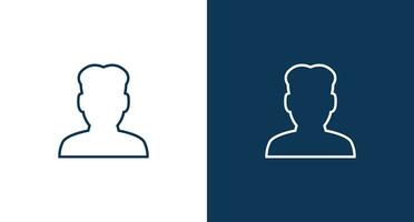Man outline icon for web and mobile vector