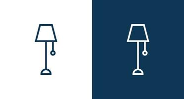 Lamp outline icon for web and mobile vector