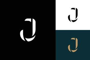 letter j monogram vector logo design