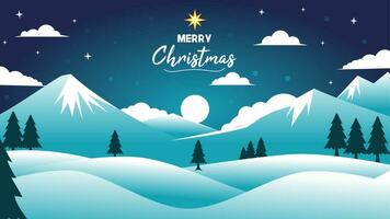Flat Design Merry Christmas Background for Greeting Cards vector