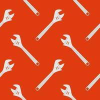 Wrench seamless pattern vector illustration. Suitable for backgrounds, wallpapers, fabrics, textiles, wrapping papers, printed materials, and many more.