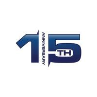 15th anniversary logo design vector