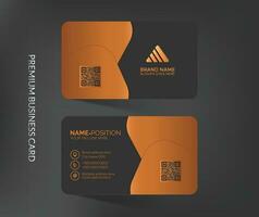 Premium luxury business card template and dark background vector