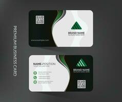 Modern simple light business card template design vector