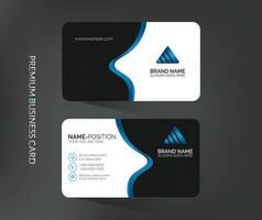 Modern simple light business card template design vector