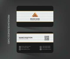 Clean and unique professional business card template design with mockup and background vector