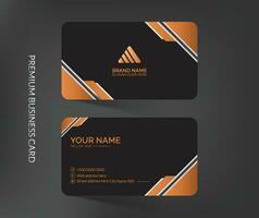 Professional dark and gold business card template design vector