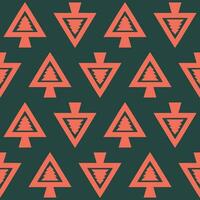 Repeatable vector christmas tree pattern