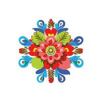 Vector colorful flower on white background vector illustration