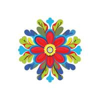 Vector colorful flower on white background vector illustration