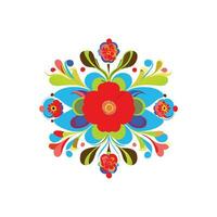 Vector colorful flower on white background vector illustration