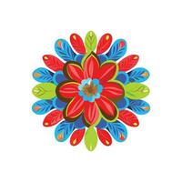 Vector colorful flower on white background vector illustration