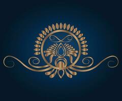 Vector luxury mandala background with golden pattern east style