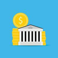 Savings finance investment. Increase money, growth superannuation in bank. Vector illustration