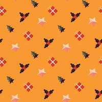 Hand drawn christmas pattern design background. Vector. vector