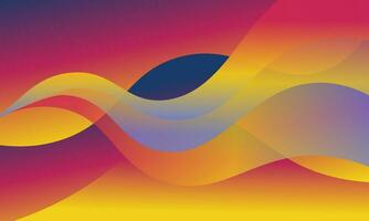 Colorful gradient reflection on wave background. vector