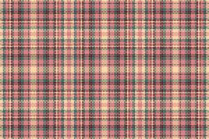 Tartan plaid pattern with texture and retro color. vector