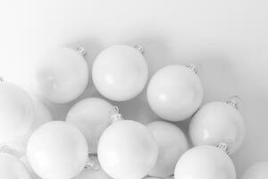 Christmas Ball White Blank Matte 3D Rendering Mockup photo