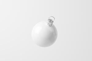 Christmas Ball White Blank Matte 3D Rendering Mockup photo