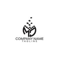 MD or DM letter logo. Unique attractive creative modern initial MD DM M D initial based letter icon logo and Technology logo vector