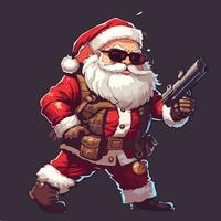 bad santa claus vector