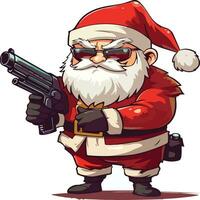 bad santa claus vector