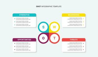 SWOT Analysis, Matrix Infographic Template Design vector