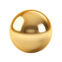 AI generated Metallic gold ball clip art png