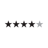 Review or rating 4 star png symbol