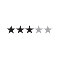 Review or rating 3 star png symbol