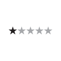 Review or rating 1 star png symbol