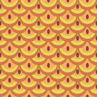 Orange fish scale lines on a seamless pattern background. Lap tiles with mermaid tail pattern for decoration. vector