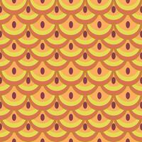 Orange fish scale lines on a seamless pattern background. Lap tiles with mermaid tail pattern for decoration. vector