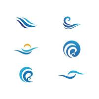 Water wave icon vector