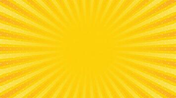 Yellow sun rays retro with paper texture background. Abstract burst sun rays pattern design. Vector illustration
