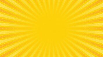 Yellow sun rays retro with paper texture background. Abstract burst sun rays pattern design. Vector illustration