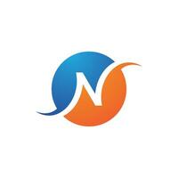 N Letter Logo Template vector