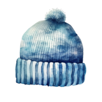 AI generated Winter Beanie For Christmas Event. Watercolor Style. AI Generated png