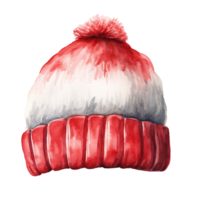 AI generated Winter Beanie For Christmas Event. Watercolor Style. AI Generated png