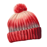 AI generated Winter Beanie For Christmas Event. Watercolor Style. AI Generated png