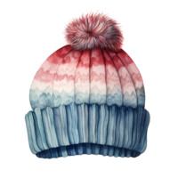 AI generated Winter Beanie For Christmas Event. Watercolor Style. AI Generated png