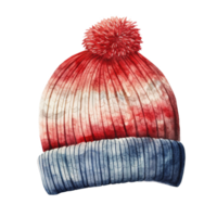 AI generated Winter Beanie For Christmas Event. Watercolor Style. AI Generated png