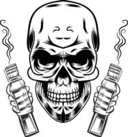 skull vaper vector design